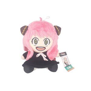 Spy X Family Anya Forger Pink‎ Plush Doll With Black Dress & Tag.